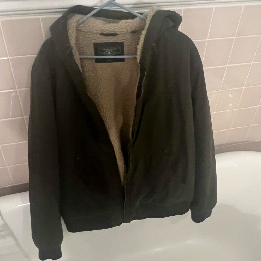 G.H. Bass & Co. Dark Brown Sherpa-Lined Bomber Jacket